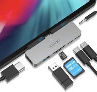 🔌 xiivio 7-in-1 usb c hub for ipad pro 2019 2018 - 4k hdmi, usb 3.0, usb-c pd charging, sd/tf card reader, 3.5mm headphone jack логотип