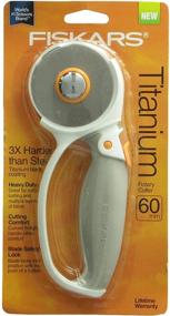 img 2 attached to ✂️ Fiskars Crafts Rotary Cutter, 60mm Titanium: The Ultimate Tool for Precision Crafting