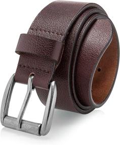 img 4 attached to Men's Accessories with Casual Grain Leather and Roller Buckle