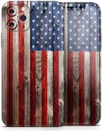 wooden grungy american flag designskinz logo