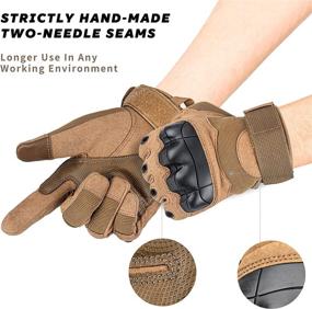 img 1 attached to 🧤 Fuyuanda Full Finger Touch Screen Outdoor Glove for Men - Cycling, Hunting, Climbing, and Sports. Ideal for Riding Motorcycle and using Smart Phone