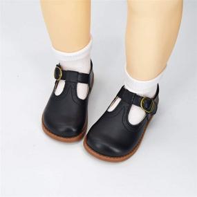 img 3 attached to COSANKIM Toddler Classic Leather Lace Up Boys' Shoes in Loafers