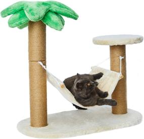 img 4 attached to 🌴 LUCKITTY Small Cat Scratching Post: Kitty Coconut Palm Tree - Natural Jute Sisal Scratcher for Cats and Kittens