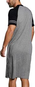 img 2 attached to 🌙 Gafeng Nightshirt Nightgown Sleepwear: Perfectly Oversized Men's Clothing for Optimal Comfort and Relaxation