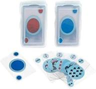 🔴 vibrant blue and red transparent circle design single deck playing cards логотип