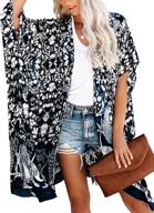 👙 roskiki womens floral kimono cardigan: stylish cover ups for women in swimsuits logo