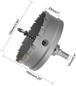 img 3 attached to 🔪 High-Quality Uxcell Carbide Cutter Drill: Perfect Cutting Tools for Stainless Steel with Hole Saws & Accessories