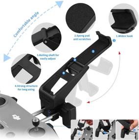 img 1 attached to HeiyRC Adjustable Tablet Mount Extender for DJI Mini 2/Mavic Air 2/Air 2S Drone Remote Controller - 7-10.5 Inch Tablet Clip Stand Holder for iPad Mini/Air - Enhanced Accessories