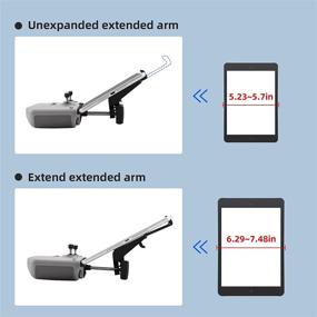 img 2 attached to HeiyRC Adjustable Tablet Mount Extender for DJI Mini 2/Mavic Air 2/Air 2S Drone Remote Controller - 7-10.5 Inch Tablet Clip Stand Holder for iPad Mini/Air - Enhanced Accessories