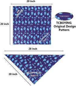 img 3 attached to TCBOYING Birthday Bandana Adjustable Square Dogs