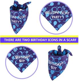 img 2 attached to TCBOYING Birthday Bandana Adjustable Square Dogs