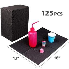 img 3 attached to 📦 125 Pcs Disposable Dental Bibs Sheets Cloths, Tattoo Table Covers Clean Pad, Waterproof Tattoo TableCloth - 13" X 17" (Black)