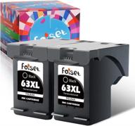 🖨️ foiset remanufactured inkjet 2 pack black 63xl replacement for hp 63 xl 63xl high yield for envy 4520 4512 4516 officejet 5252 5255 5258 4650 3830 3833 4655 deskjet 1112 2132 3630 3632 3634 логотип