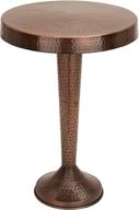 🪑 benzara vintage metal bronze accent table 26-inch height, 19-inch width logo