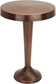 img 4 attached to 🪑 Benzara Vintage Metal Bronze Accent Table 26-Inch Height, 19-Inch Width