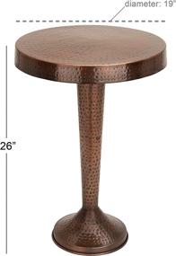 img 2 attached to 🪑 Benzara Vintage Metal Bronze Accent Table 26-Inch Height, 19-Inch Width