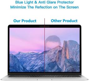 img 2 attached to 🔵 Усовершенствованный магнитный защитный экран от синего света для Mac Book Air 13 дюймов - продвинутый фильтр синего света, защита от бликов и царапин