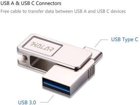 img 3 attached to 💻 THKAILAR 128GB USB Flash Drives - Dual Port OTG Memory Stick with USB and Type-C Compatibility for Android Smartphones, PCs, MacBook Pro (Silver)