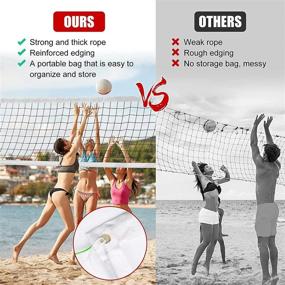 img 1 attached to 🏐 Versatile 32X3FT Pro Volleyball Net: Ideal for Sand, Grass, and Backyard Play with Portable Beach Design