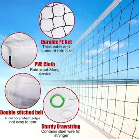 img 3 attached to 🏐 Versatile 32X3FT Pro Volleyball Net: Ideal for Sand, Grass, and Backyard Play with Portable Beach Design