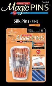 img 4 attached to Taylor Seville Originals Comfort Grip Silk Fine Magic Pins - Top-Quality Sewing and Quilting Supplies - 50 Count