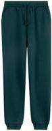 👖 unacoo girls' fleece sweatpants: stylish and comfortable casual active wear for pants & capris logo