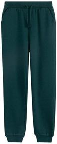 img 4 attached to 👖 UNACOO Girls' Fleece Sweatpants: Stylish and Comfortable Casual Active Wear for Pants & Capris