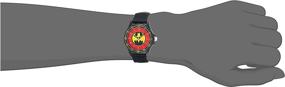 img 2 attached to Batman Kids' BAT5036 Time-Teaching Batman Watch: Black Canvas Band Edition
