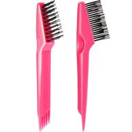 💆 efficient hair brush cleaning tool: 2-piece hairbrush cleaner rake, perfect for home and salon use (pink) logo