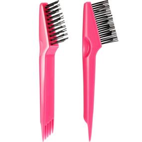 img 4 attached to 💆 Efficient Hair Brush Cleaning Tool: 2-Piece Hairbrush Cleaner Rake, Perfect for Home and Salon Use (Pink)