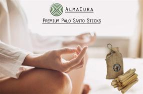 img 2 attached to 🌿 Palo Santo Smudging Sticks - 20 Premium Resin-Rich Wood Sticks (~130g) from Peru (NOT Ecuador). Ethically Harvested by AlmaCura (Soul Healing). Ideal for Meditation, Stress Relief, and Energy Cleansing. Includes 20 Sticks on Burlap.