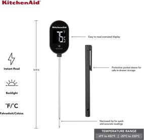 img 3 attached to KitchenAid Backlit Instant Digital Thermometer