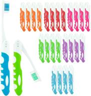 🪥 convenient bulk travel toothbrushes: individually wrapped, portable toothbrush set for adults - medium soft, large head, 50 pack logo