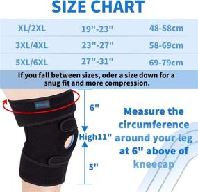 img 3 attached to 🏋️ Nvorliy Plus Size Adjustable Knee Brace - Lengthened and Widened Design for Optimal Support and Pain Relief – Ideal for Running, Sports, Arthritis, ACL, LCL, MCL – Suitable for Women & Men