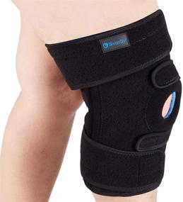 img 4 attached to 🏋️ Nvorliy Plus Size Adjustable Knee Brace - Lengthened and Widened Design for Optimal Support and Pain Relief – Ideal for Running, Sports, Arthritis, ACL, LCL, MCL – Suitable for Women & Men