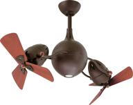 matthews aq-tb-wd acqua 39-inch dual rotational ceiling fan with light and remote control - indoor/outdoor damp location, textured bronze finish логотип