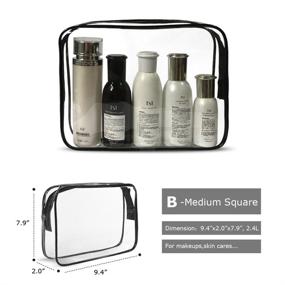img 1 attached to Toiletry YORONIDA Transparent Organizer Accessories