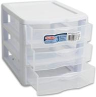 sterilite organizer mini 3 drawer white small - pack of 2: efficient storage solution logo