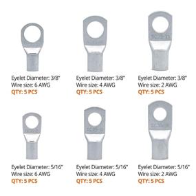 img 3 attached to 🔌 Enhance Electrical Connections with Wirefy Tinned Copper Wire Lugs