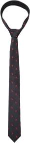 img 2 attached to 🎩 Red Alizeal Skull Pattern Neckties