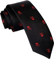 🎩 red alizeal skull pattern neckties logo