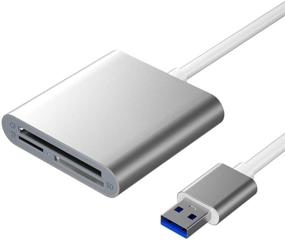 img 4 attached to 🔌 ZIYUETEK USB 3.0 CF Card Reader: Compact Silver Aluminum Adapter for CF/SD/TF Micro SD/ Micro SDHC/MD/MMC/SDHC/SDXC UHS-I Card, Windows/Mac Compatible