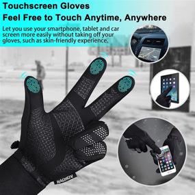 img 3 attached to 🧤 Stay Warm and Protected this Winter with Thermal Winter Gloves: Freezer Warm, Anti-Slip, Waterproof, Lightweight, Touch Screen Gloves for Hiking, Running, Cycling, and Driving