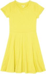 img 4 attached to Adorable KIDPIK Girls Short Sleeve Swing Dresses - Perfect for Twirling!