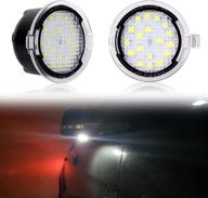 hatzu led под зеркалом, заливавший светильник, замена для ford raptor expedition explorer flex fusion lincoln navigator mks mkt mkx mkz mark lt ls (2 штуки) - ксеноново-белый 6000k логотип