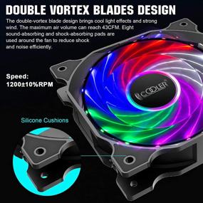 img 2 attached to 🌬️ PCCOOLER 120mm Case Fan Phantom Series 3 in 1 Kit - RGB PC-FP120 Fans for High Performance Cooling with Hydraulic Bearing - Low Noise Computer Fans for PC Case