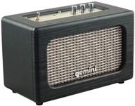 🔊 gemini sound gtr-100 retro bluetooth portable speaker: vintage stereo, 30w, analog knobs, 5.0 wireless audio, aux input, 8-hour playtime, 30 ft. range, home & outdoor use logo