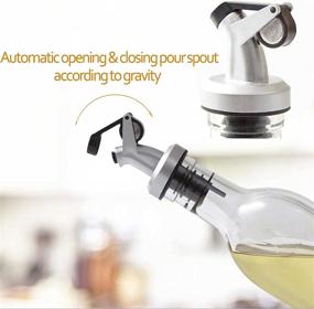 img 1 attached to 🍶 Convenient 250ml Olive Oil Dispenser Bottle - Gravity Automatic Opening and Closing Spout - 4 Pack