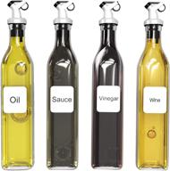 🍶 convenient 250ml olive oil dispenser bottle - gravity automatic opening and closing spout - 4 pack logo