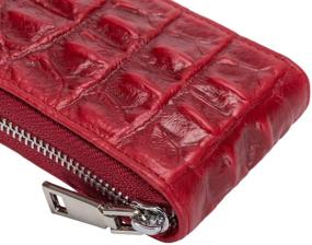 img 3 attached to Embossed Credit Zipper Leather Excellent Women's Handbags & Wallets and Wallets